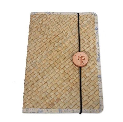 Alternate image for Handcrafted Natural Fiber Journal with Tropical Batik Motifs Archers Memories