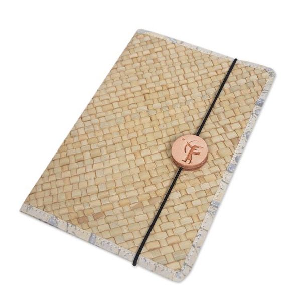 Alternate image for Handcrafted Natural Fiber Journal with Tropical Batik Motifs Archers Memories