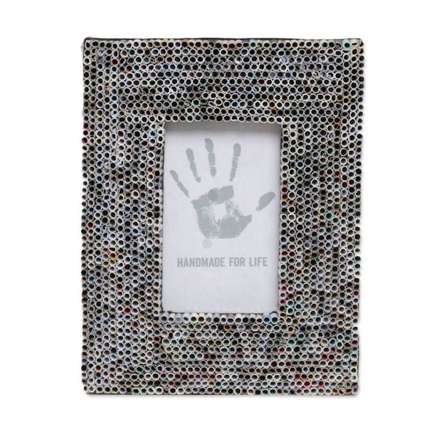 Alternate image for Recycled Paper Multicolored Photo Frame from Bali 3x5 Straw Memories