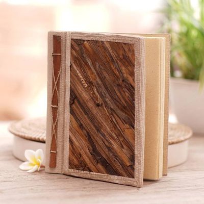 Alternate image for Fern Wood and Rice Straw Paper Journal from Bali Natural Life