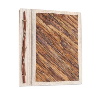 Alternate image for Fern Wood and Rice Straw Paper Journal from Bali Natural Life