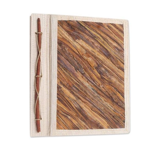 Alternate image for Fern Wood and Rice Straw Paper Journal from Bali Natural Life