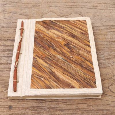 Alternate image for Fern Wood and Rice Straw Paper Journal from Bali Natural Life