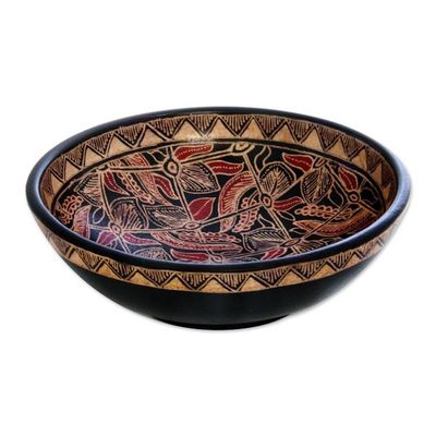 Alternate image for Wood batik centerpiece Jasmine Bud