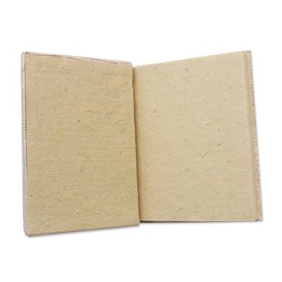 Alternate image for Eco-Friendly Natural Fiber Journal with Rice Straw Paper Brownstone