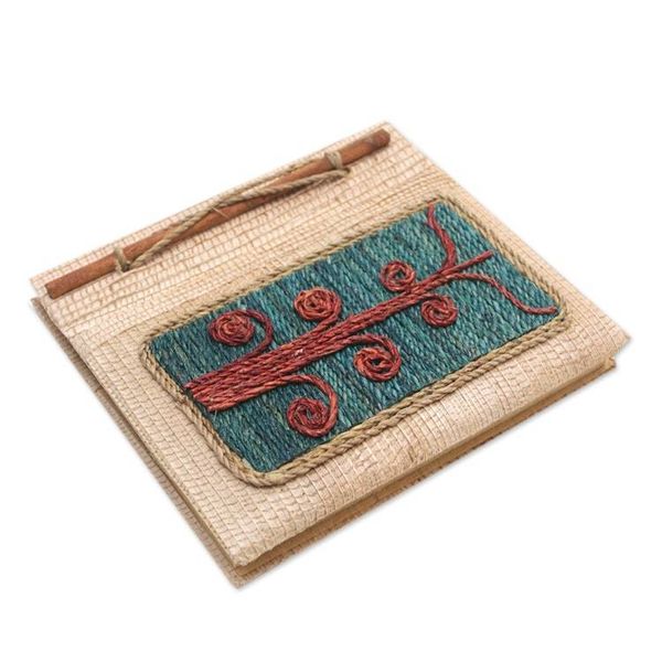 Alternate image for Eco-Friendly Tree-Themed Journal Handmade from Natural Fiber Spiral Tree