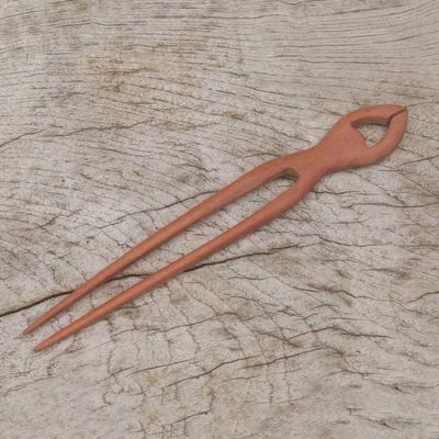 Alternate image for Handcrafted Sawo Wood Hair Pin from Bali Konde
