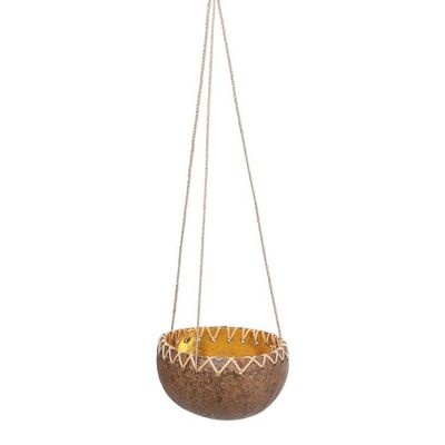 Alternate image for Hanging Coconut Shell Plant Pot In the Rough