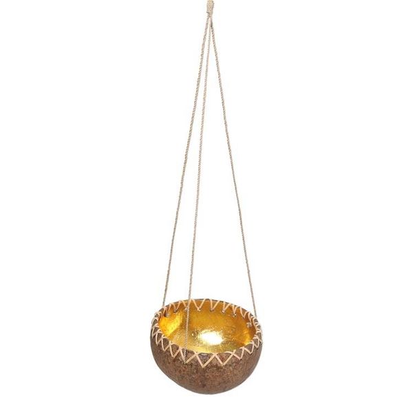 Alternate image for Hanging Coconut Shell Plant Pot In the Rough