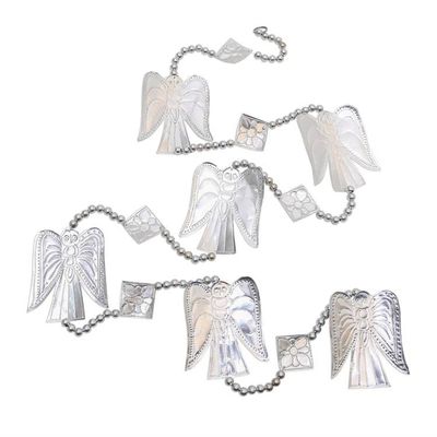 Alternate image for Handmade Aluminum Angel Ornament Garlands Set of 3 Line of Angels