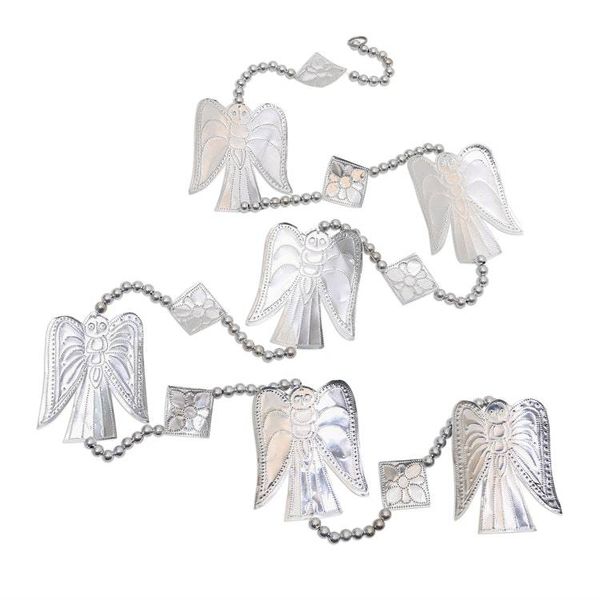 Alternate image for Handmade Aluminum Angel Ornament Garlands Set of 3 Line of Angels