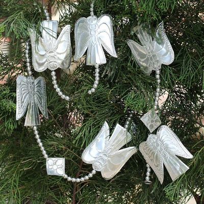 Alternate image for Handmade Aluminum Angel Ornament Garlands Set of 3 Line of Angels