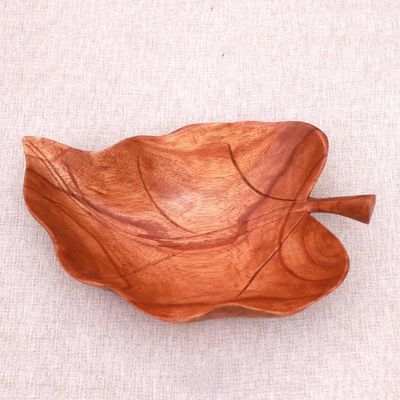 Primary image for Suar Wood Leaf Catchall Crafted in Indonesia Floating Leaf