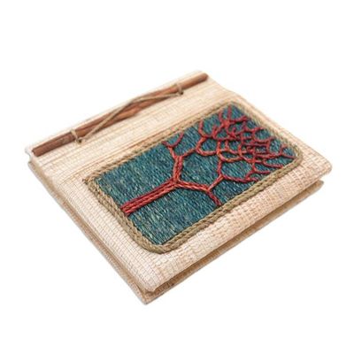 Alternate image for Hand-Crafted Eco-Friendly Natural Fiber Tree-Themed Journal Under The Tree
