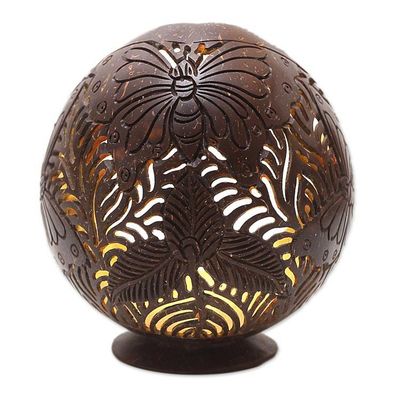 Alternate image for Coconut Shell Butterfly-Themed Catchall Butterfly Waves