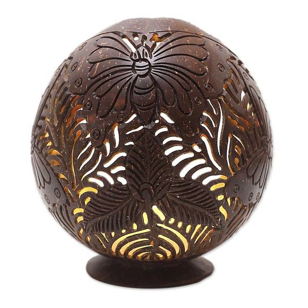 Alternate image for Coconut Shell Butterfly-Themed Catchall Butterfly Waves