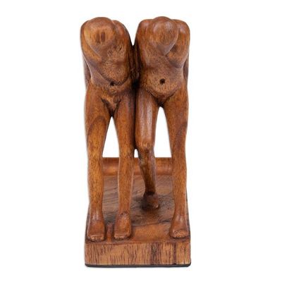 Alternate image for Handcrafted Inspirational Jempinis Wood Phone Holder Strong Brotherhood