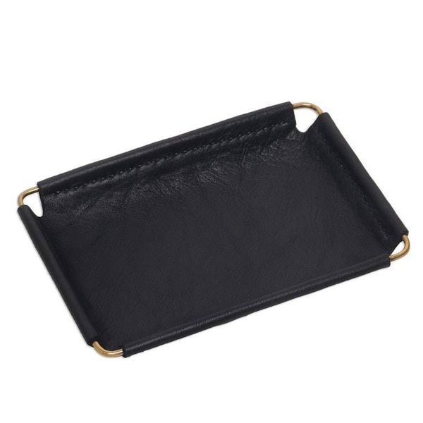 Alternate image for Javanese Handcrafted 6.5 Inch Black Leather Catchall Java Black