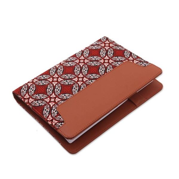 Alternate image for Faux Leather and Cotton Diamond and Circle Motif Planner Orderly Garden