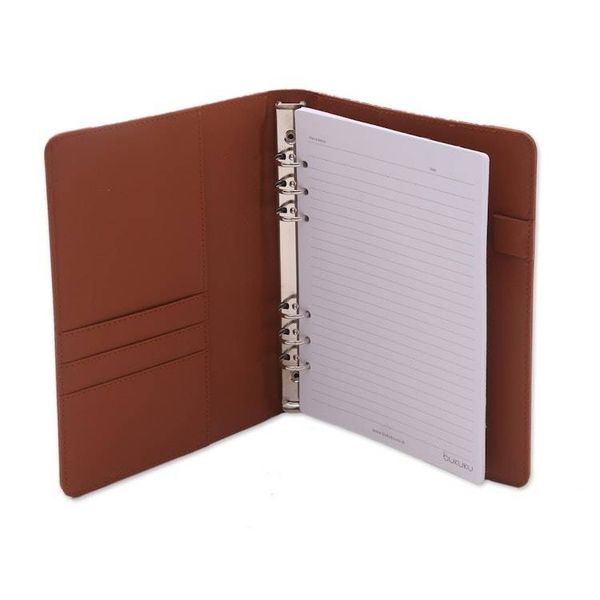 Alternate image for Faux Leather and Cotton Diamond and Circle Motif Planner Orderly Garden
