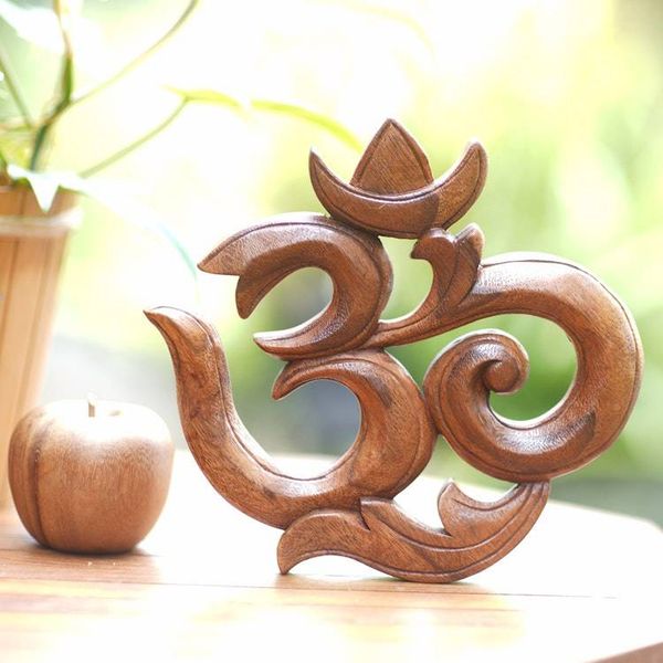 Alternate image for Wood relief panel Sacred Om