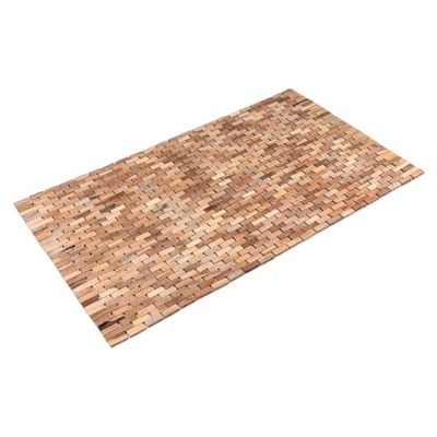 Alternate image for Handcrafted Modern Natural Brown Teak Wood Mat from Bali The Roadside