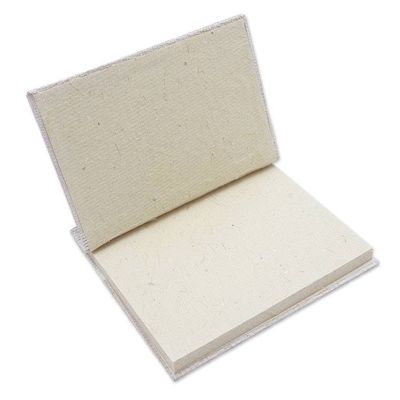 Alternate image for Handmade Eco-Friendly Natural Fiber Leaf Journal in Green Green Leaf