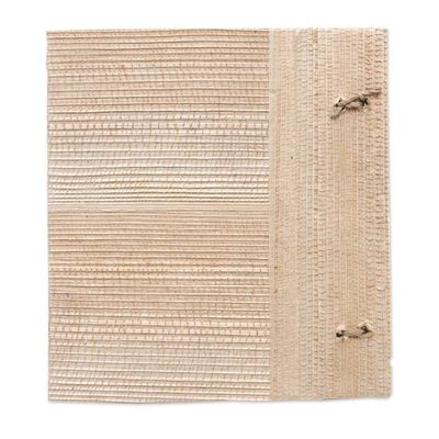 Alternate image for Handmade Eco-Friendly Natural Fiber Leaf Journal in Green Green Leaf