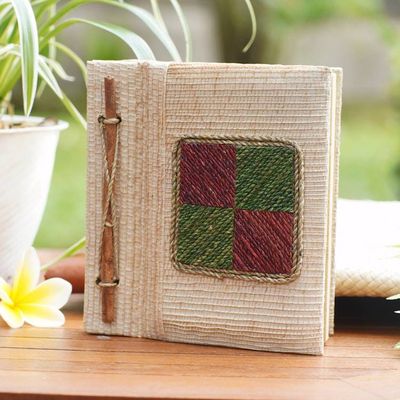Alternate image for Eco-Friendly Handcrafted Natural Fiber Journal from Bali Chromatic Nature