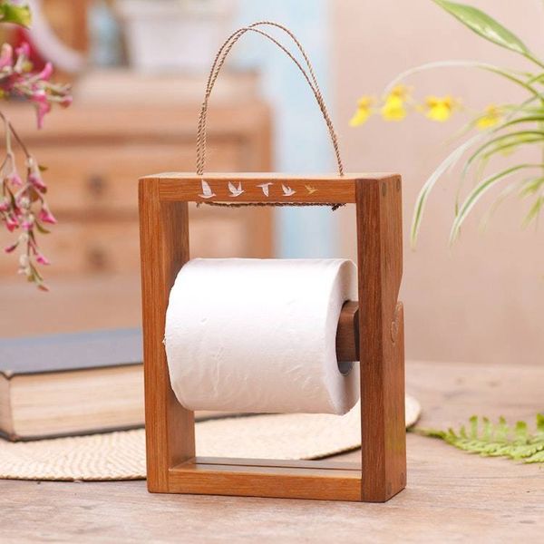 Alternate image for Handcrafted Reclaimed Wood Toilet Paper Holder from Bali Roll Me