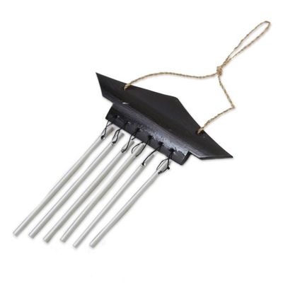 Alternate image for Balinese Handmade Bamboo and Aluminum Mini Wind Chimes Small Empire