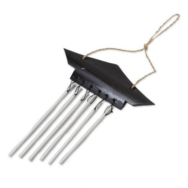 Alternate image for Balinese Handmade Bamboo and Aluminum Mini Wind Chimes Small Empire