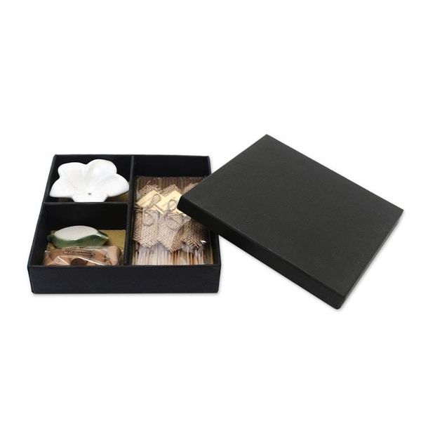 Alternate image for Jasmine and Sandalwood Ceramic Incense Set Balinese Frangipani