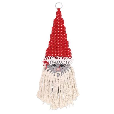 Alternate image for Handmade Santa Claus Christmas Wall Hanging Santas Arrival