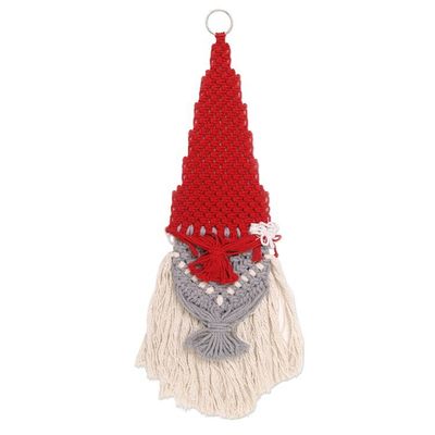 Alternate image for Handmade Santa Claus Christmas Wall Hanging Santas Arrival