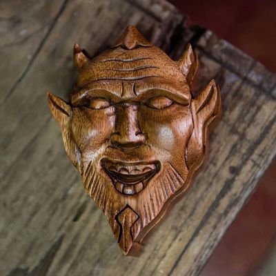 Alternate image for Decorative Suar Wood Puzzle Box from Bali Dangerous Devil
