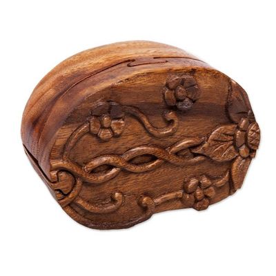Alternate image for Decorative Suar Wood Puzzle Box Autumn Treasure