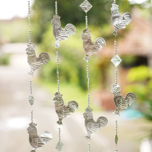 Alternate image for Aluminum Rooster-Themed Holiday Garland Set of 4 Farm Rooster