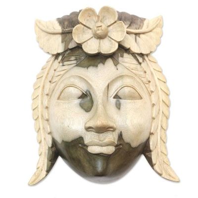 Primary image for Artisan Crafted Hibiscus Wood Decorative Box Lady Rose