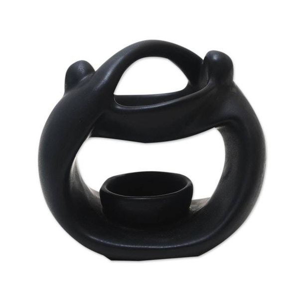 Alternate image for Black Ceramic Oil Warmer from Bali Light in the Dark