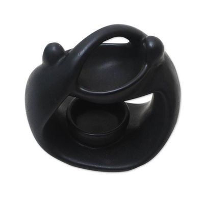 Alternate image for Black Ceramic Oil Warmer from Bali Light in the Dark