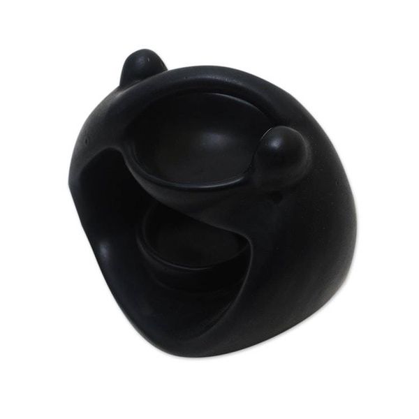 Alternate image for Black Ceramic Oil Warmer from Bali Light in the Dark