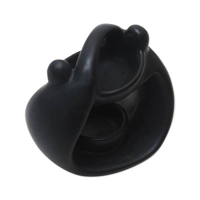 Alternate image for Black Ceramic Oil Warmer from Bali Light in the Dark