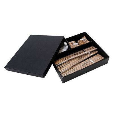 Alternate image for Lavender and Frangipani Ceramic Incense Set White Palm