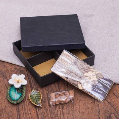 Alternate image for Hand Made Ceramic Incense Set from Bali Balinese Jepun