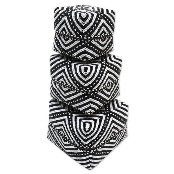 Alternate image for Embellished Decorative Bamboo Boxes Set of 3 Diamond Trance