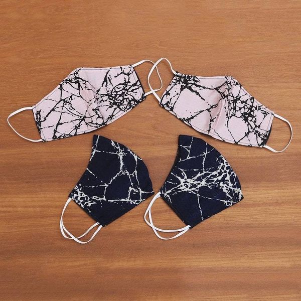 Alternate image for Handmade Cotton Face Masks Family Pack Set of 4 Crackled