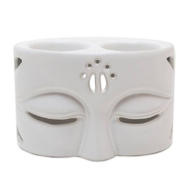 Alternate image for White Ceramic Buddha-Themed Oil Warmer Warming Buddha in White