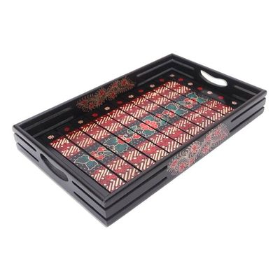 Alternate image for Hand Made Floral Batik Decorative Tray Kawung Beauty