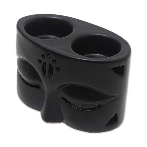 Alternate image for Black Ceramic Buddha-Themed Oil Warmer Warming Buddha in Black